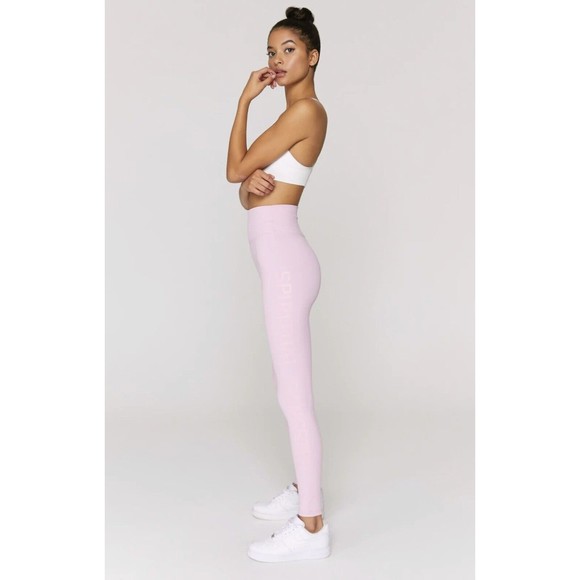 NWT Spiritual Gangster High Waist Logo Legging Paradise Pink XS - Picture 3 of 14